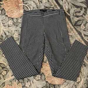 Devon Banana Republic Navy Blue Plaid Slim Pants Size 2